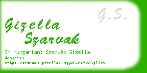 gizella szarvak business card